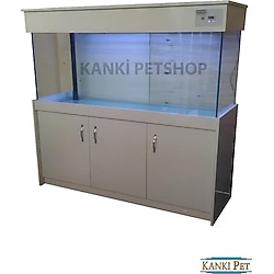 150 Cm Mobilyalı Sumplı Lüks Akvaryum kumandalı Led Aydınlatmalı