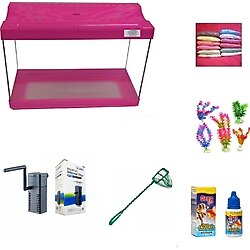 Kanki Pet 30 Cm Akvaryum Hazır Set 3018 Pembe