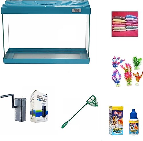 Kanki Pet 30 Cm Akvaryum Hazır Set 3018 Turkuaz