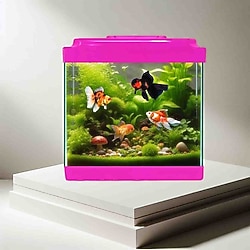 Mdizmir Küçük Akvaryum Mini Akvaryum Nano Akvaryum 20 cm Akvaryum 5 Lt Karışık Renklerde Gönderilir.
