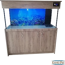 Mobilyalı KP150SMP02 Alt Sump sistemli lüks led Aydınlatmalı 150 x 50 x 60 cm (430 Litre)